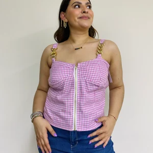 Blusa moda tipo corset