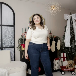 Blusa Tejida Con Cuello