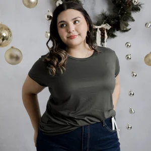 Blusa Básica Largo Perfecto Cuello Redondo