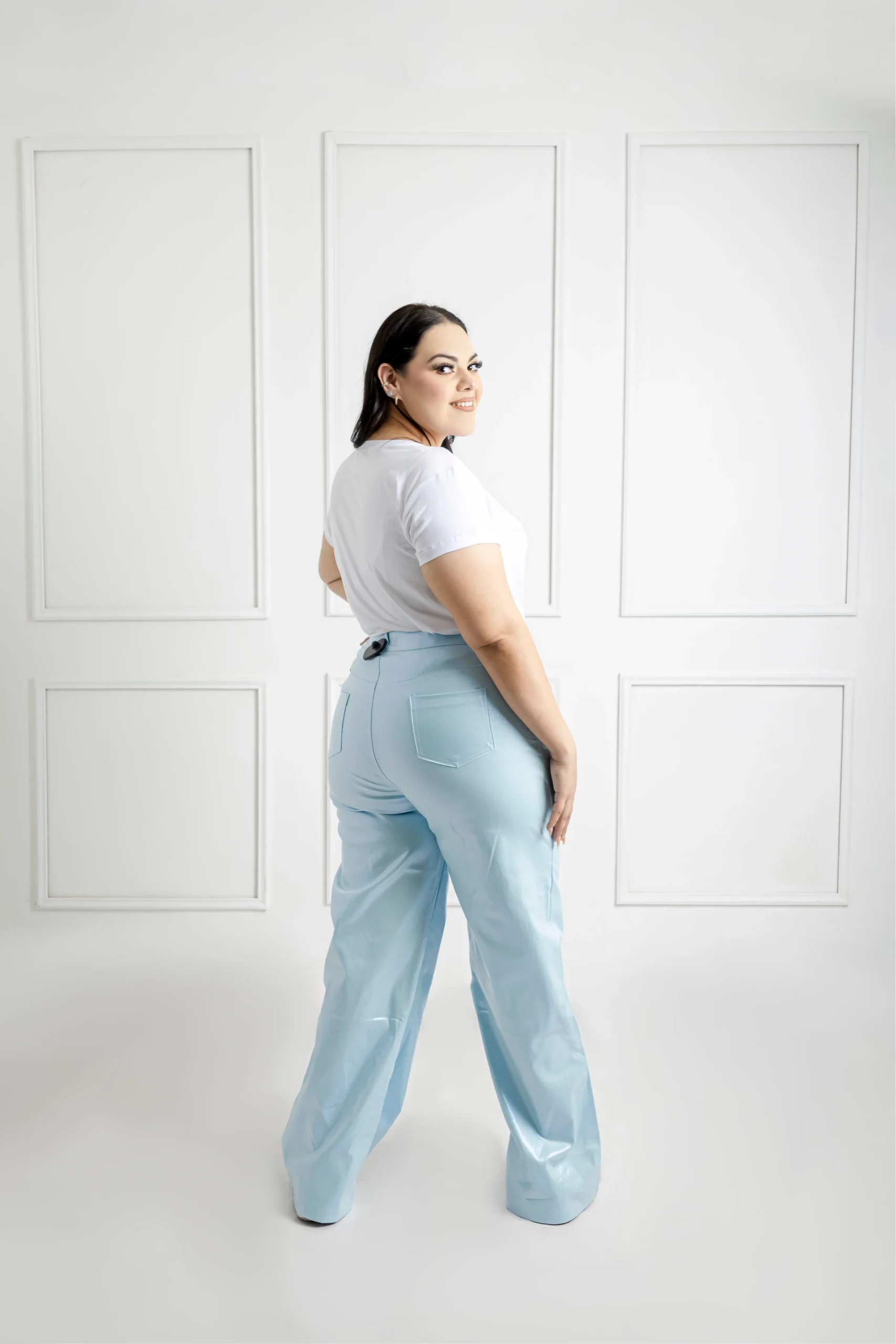 Jeans flare efecto foil - Imagen 3