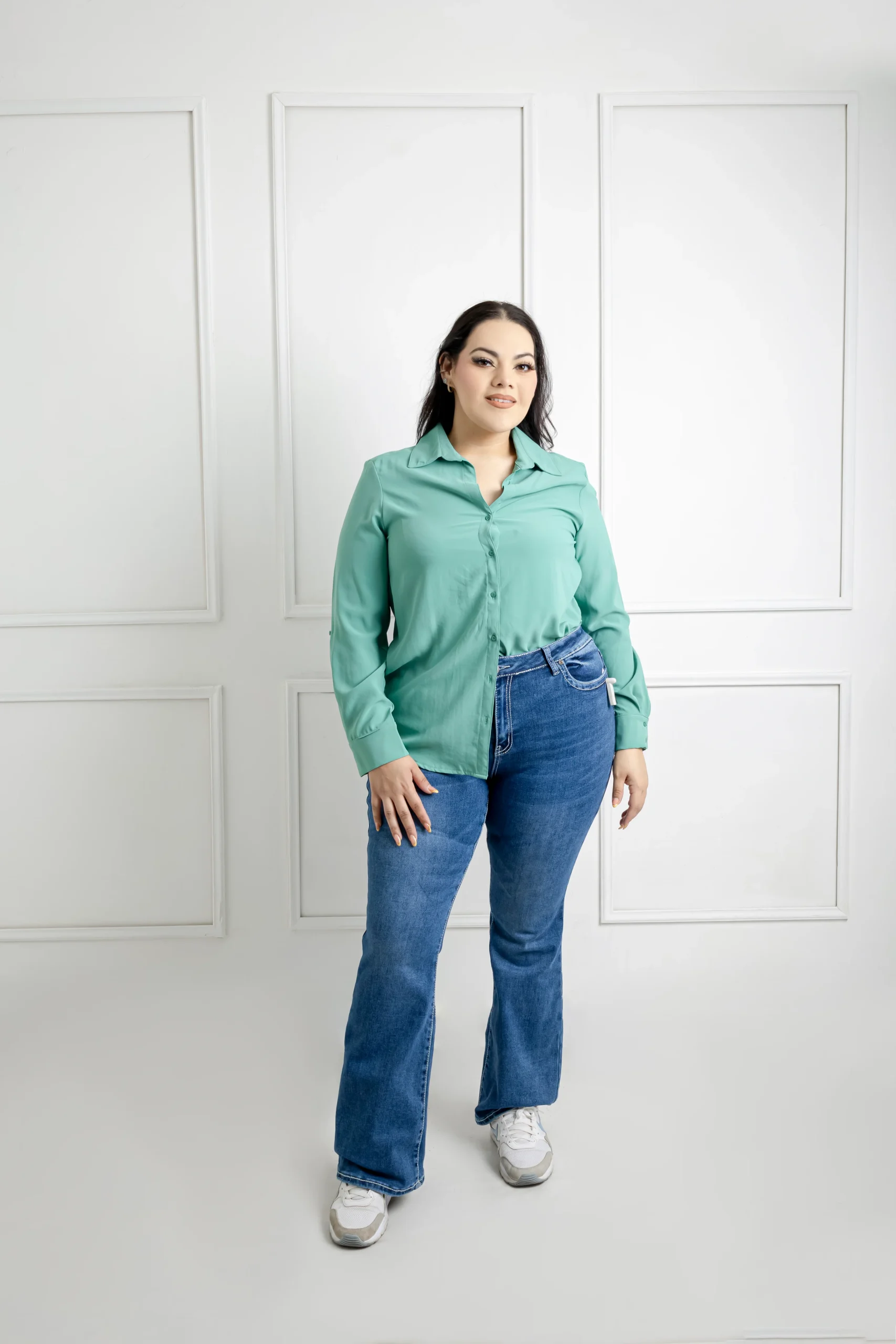 Blusa camisera manga larga - Imagen 3