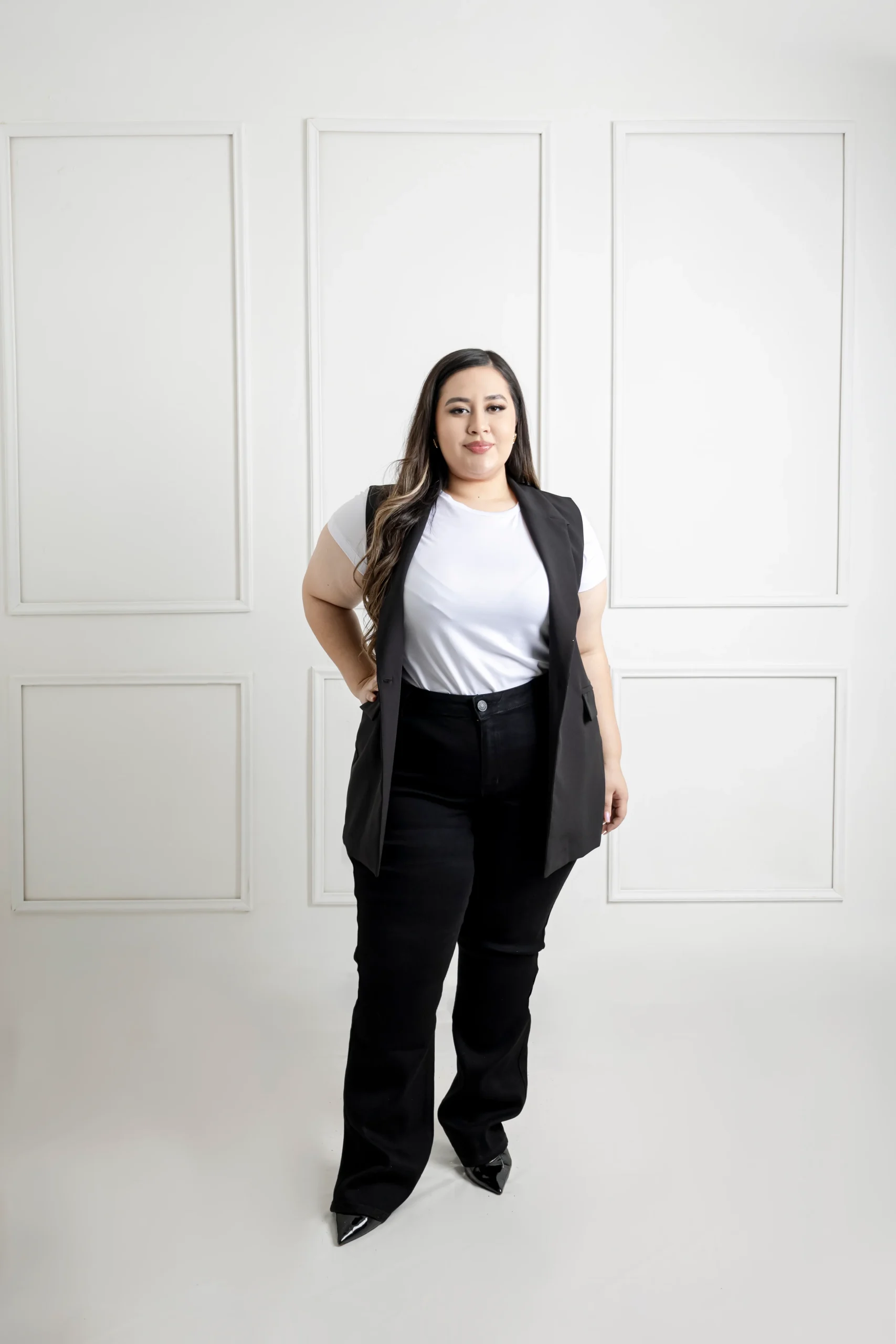 Jeans Corte Recto Negro