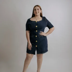 Vestido midi mezclilla
