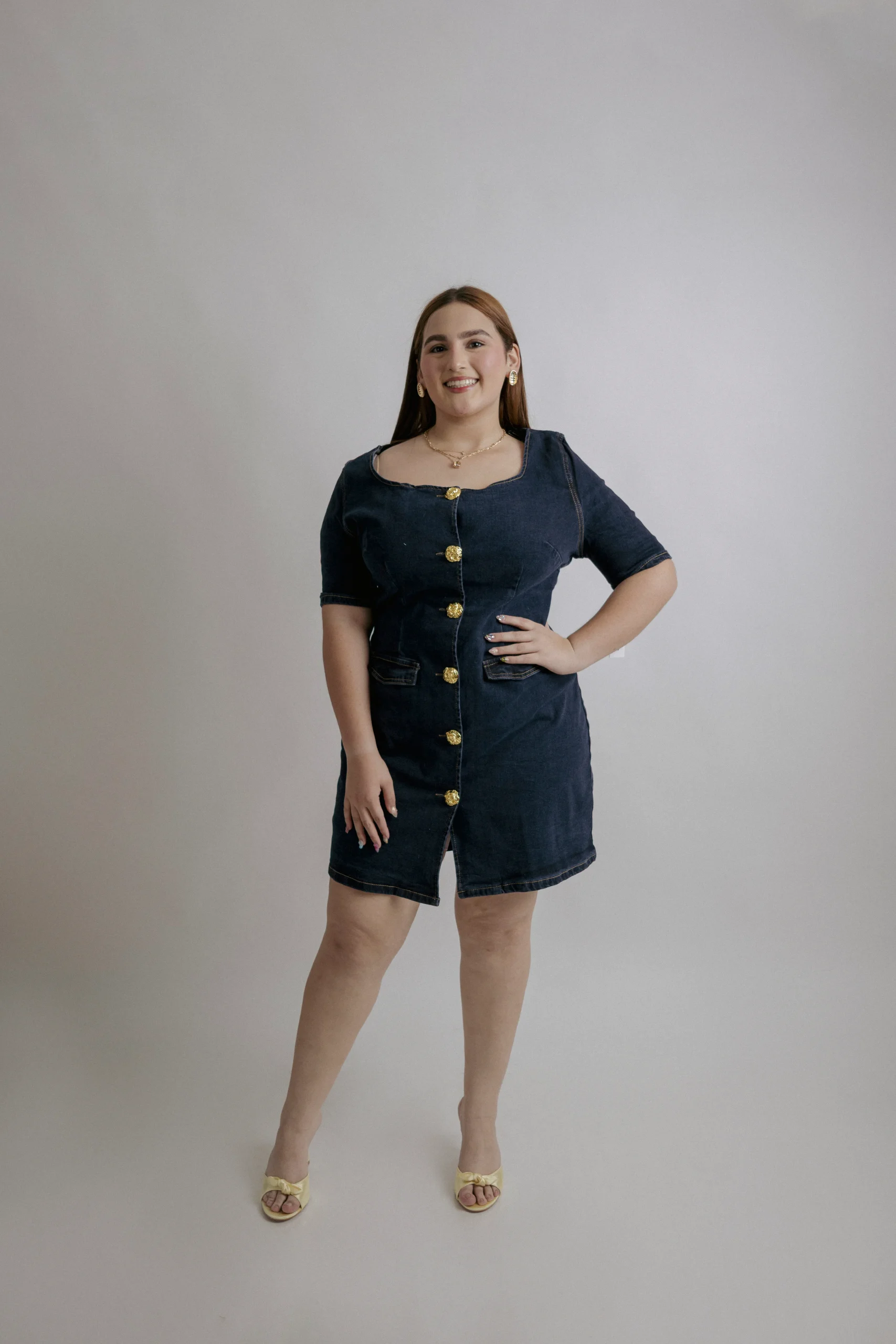 Vestido midi mezclilla