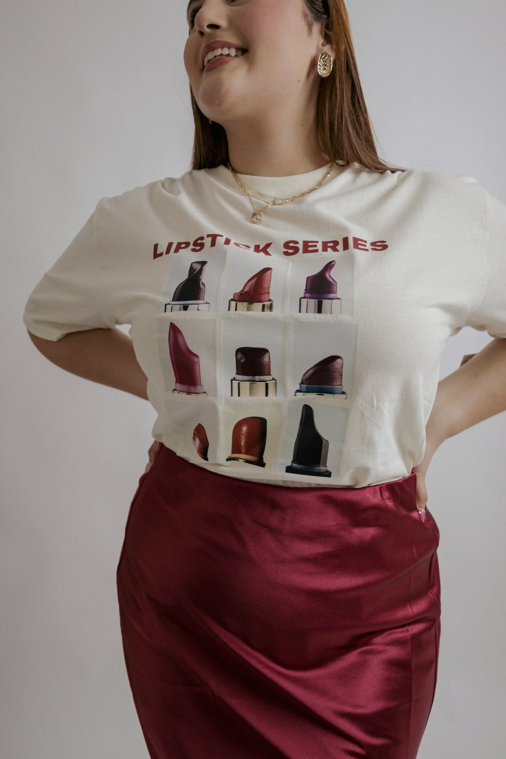Camiseta Estampada Lipstick