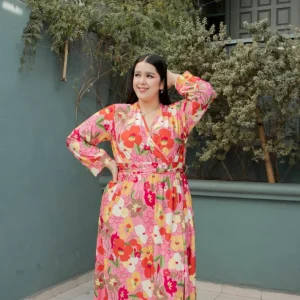 Vestido Flores con Laso