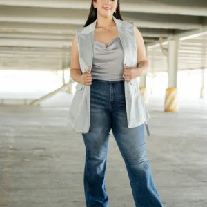 Chaleco efecto brilloso