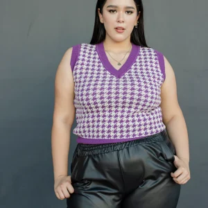 Chaleco tejido estampado