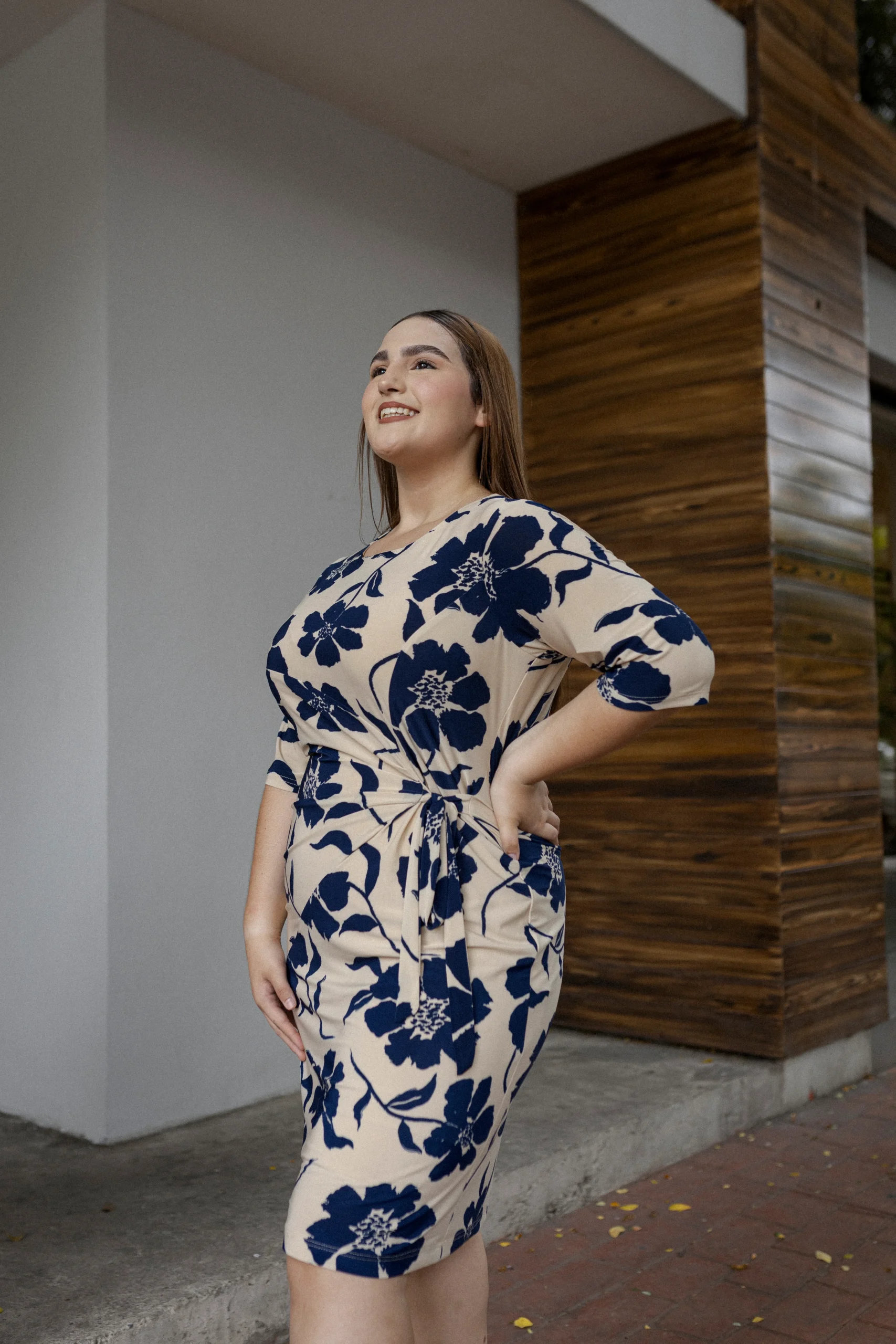 Vestido Estampado Manga 3/4 - Imagen 5