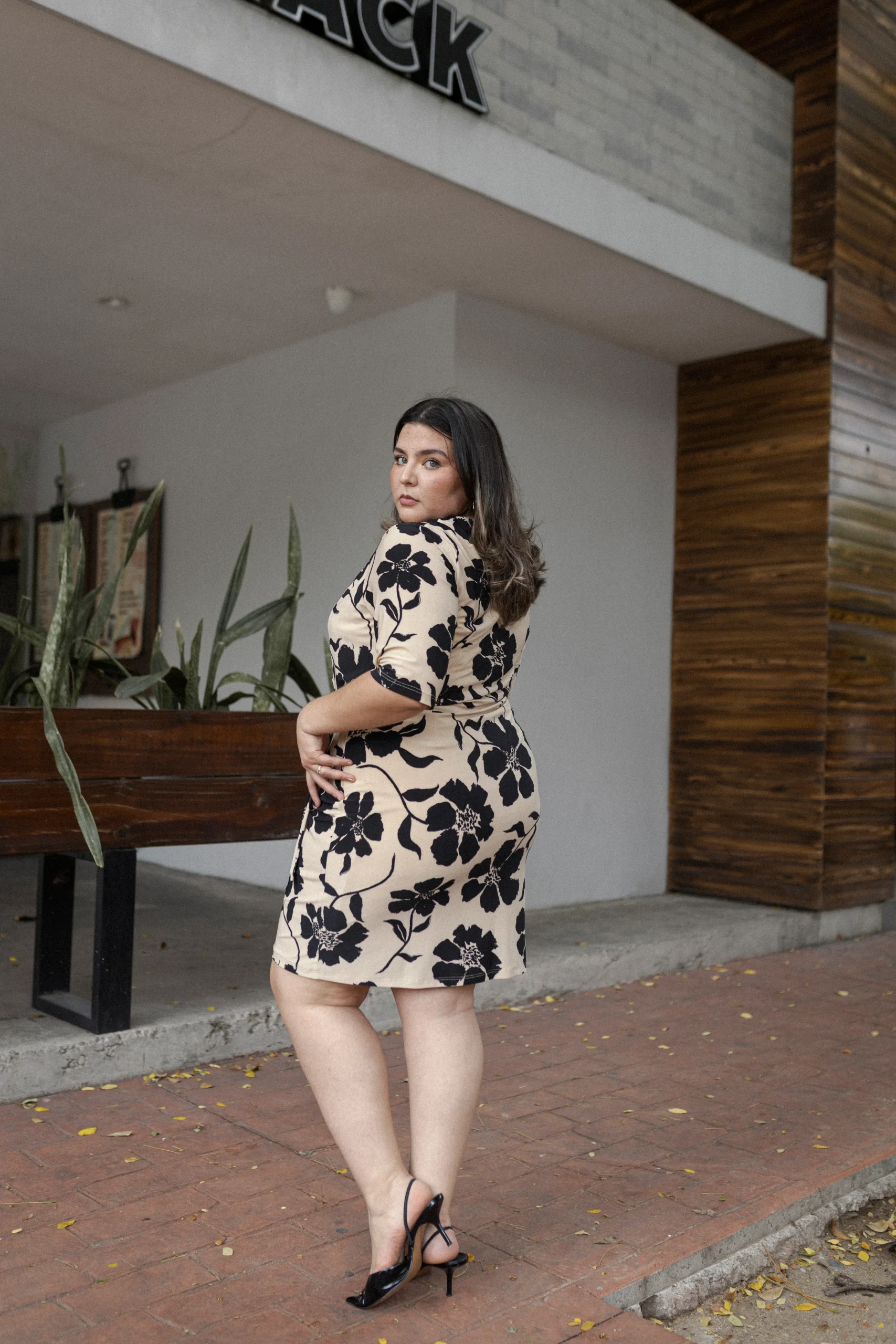 Vestido Estampado Manga 3/4 - Imagen 5