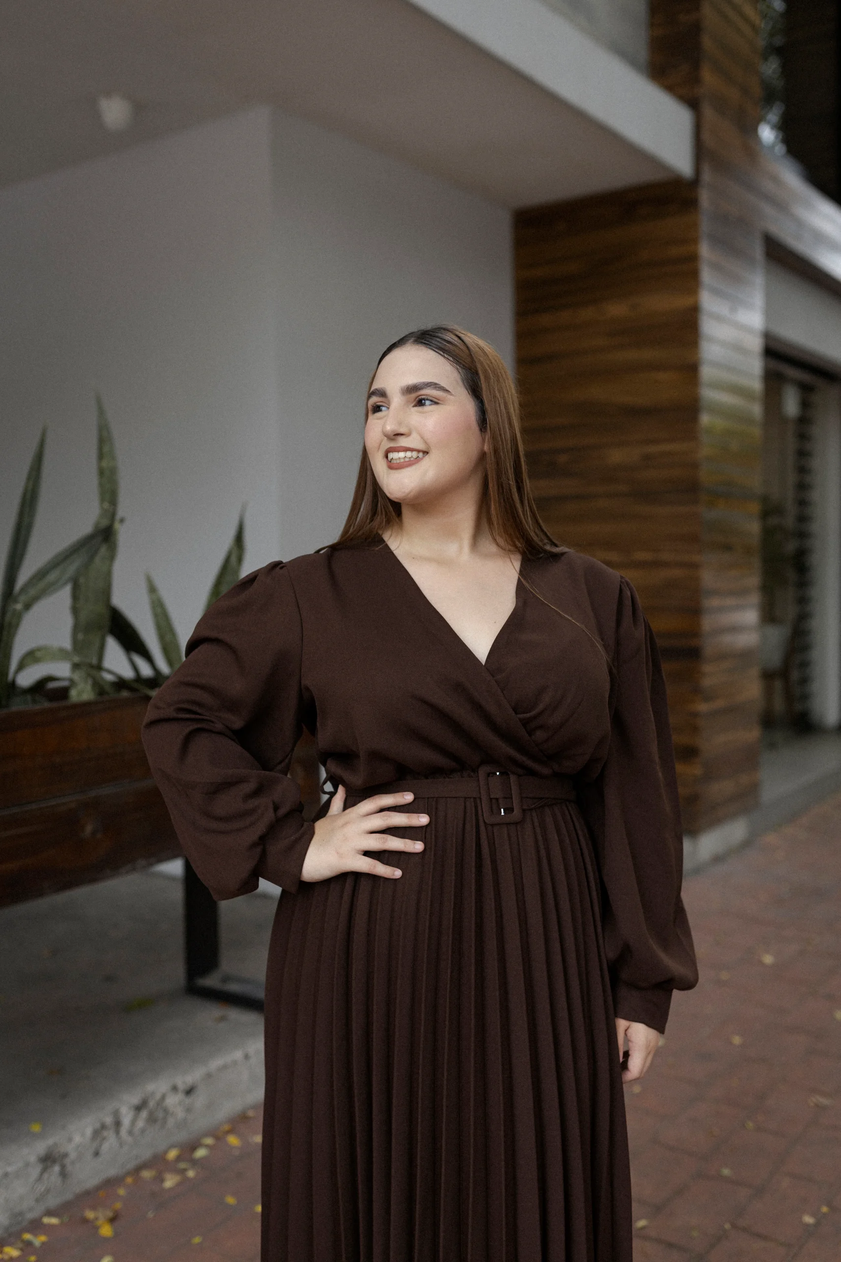 Vestido De Fiesta Manga Larga - Imagen 4