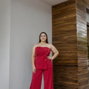 Set De Blusa con Smock y Pantalón