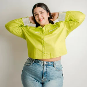 CAMISERA MANGA  PIEDRAS