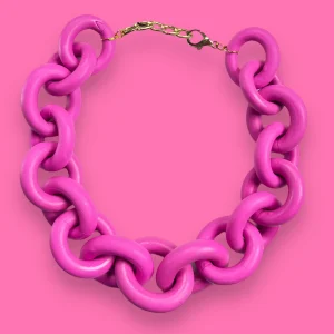 Collar Eslabón Rosa