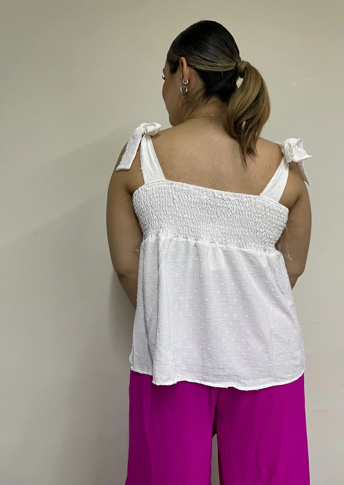 Blusa de tirante con Moño - Imagen 3