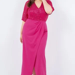 Vestido midi de fiesta con lentejuela