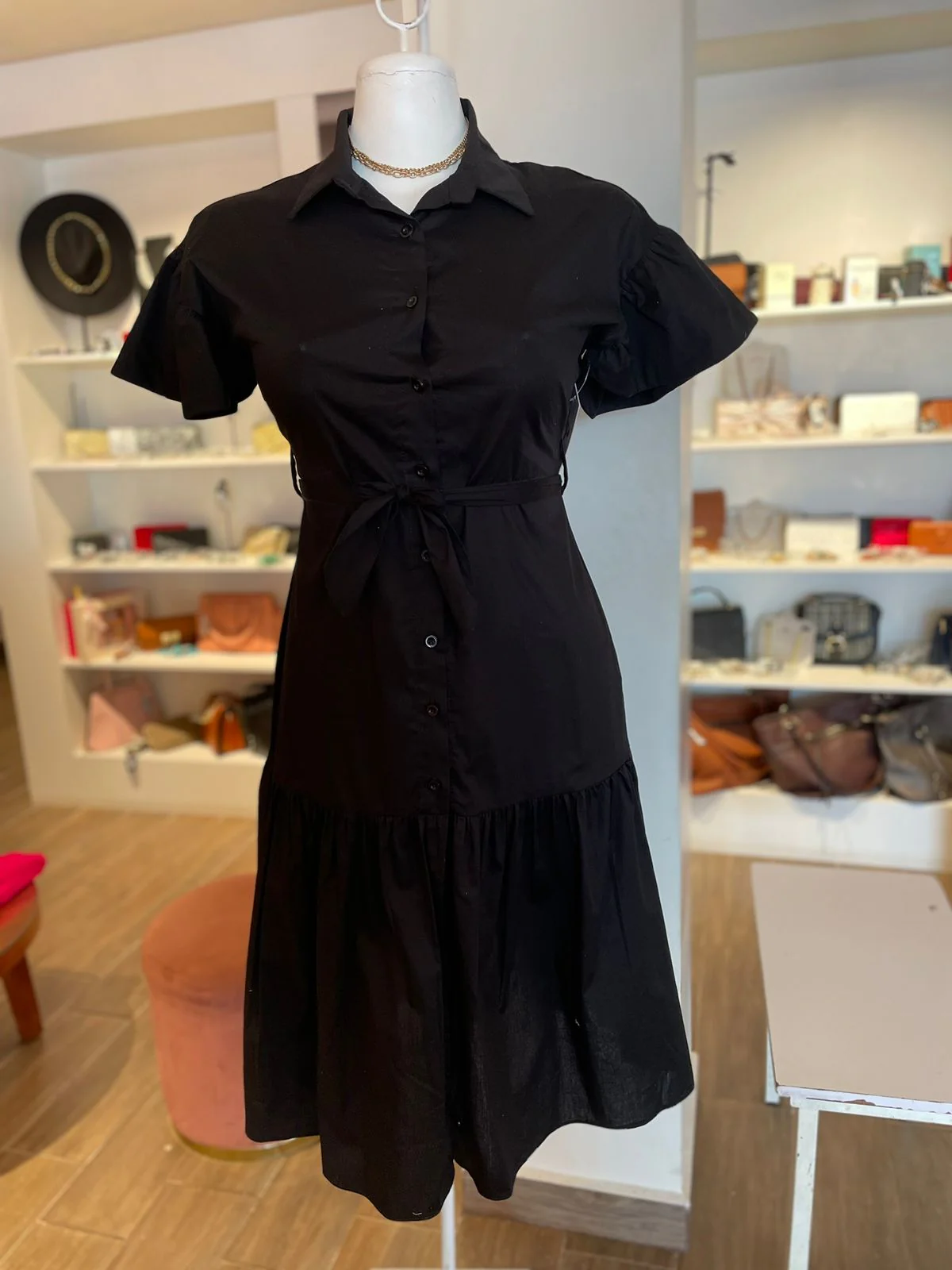 Vestido camisero largo