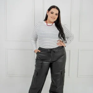 Pantalón Cargo De Piel