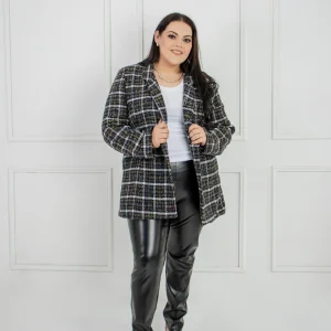 Blazer Estampado Manga Larga