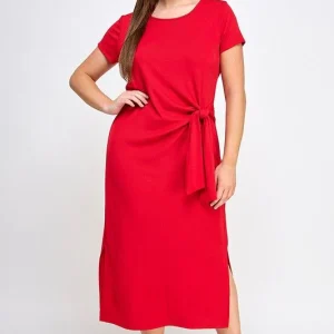 Vestido Con Lazo Midi