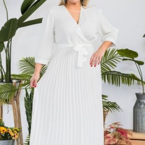 Vestido Con Lazo Manga 3/4