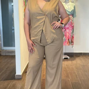 Set Pantalón Con Chaleco