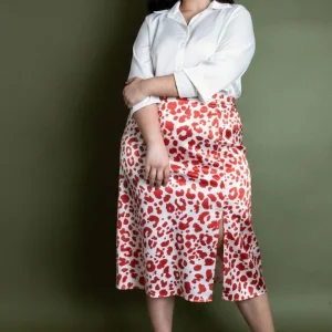 Falda En Satin Animal Print