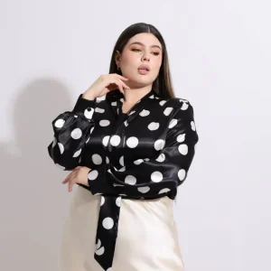 Blusa Moda Con Corbata Estampada