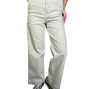 Jeans Straight Cropped Menta