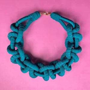 Collar Trenzado Turquesa S