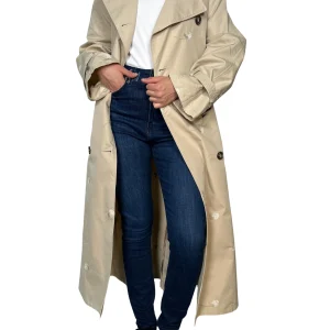 Trench Flores Bordadas Oversize