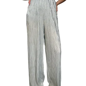 Pantalón Plisado Fibras Metalizadas