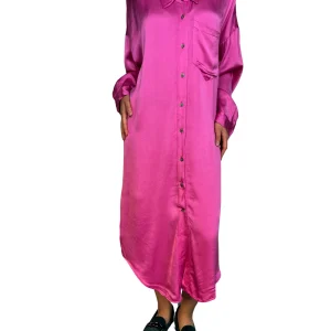 Vestido Camisero Satinado