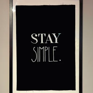 Cuadro Bordado Stay Simple