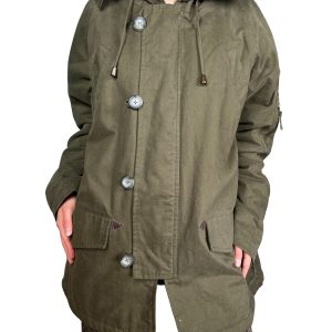 Abrigo Con Piel Artificial en Capucha