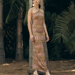 Vestido Halter Lurex