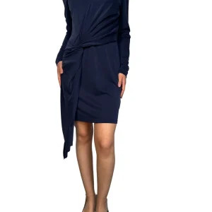 Vestido Drapeado Viscosa