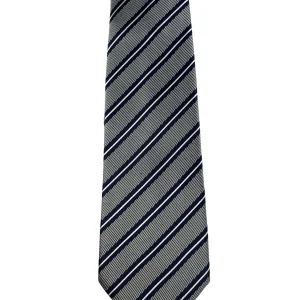 Corbata Rayas Azul Seda