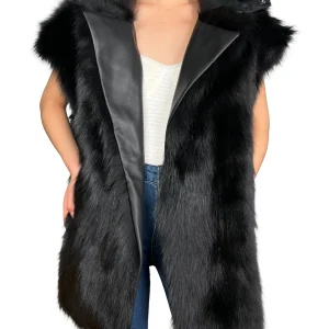 Chaqueta Reversible Cuero y Piel Real