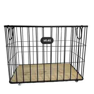 Canasto Metal Y Madera