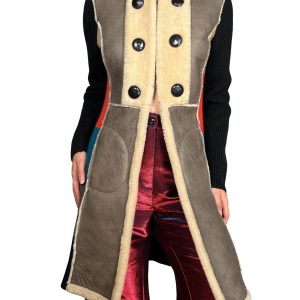 Sweater Con Cuero y Chiporro Frontal